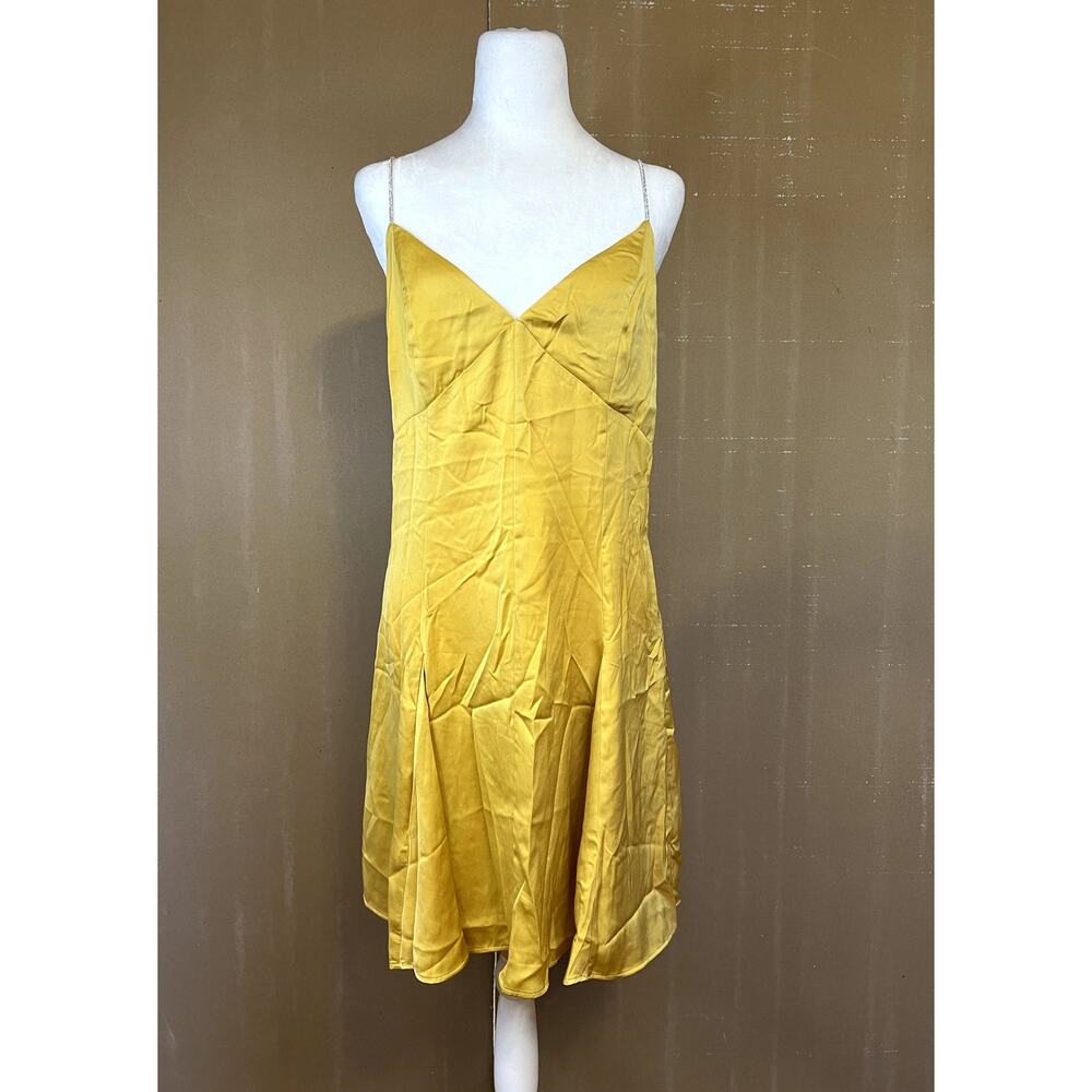 NWT H&M Yellow Satin Dress